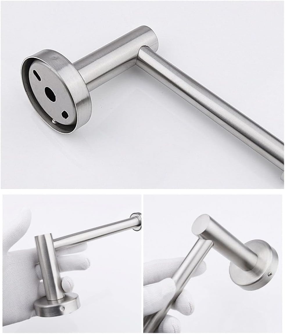 Heavy Duty Wall Mounted Towel Rack Robe Hook - Sleek Bathroom Accessories Modern Spaces