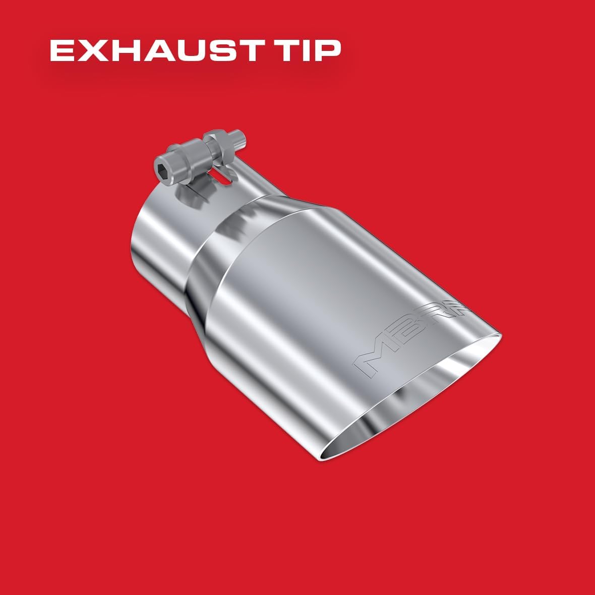 MBRP T5122 T304 Dual Wall Angled Tip, 4" O.D., 3" Inlet, 8" Length