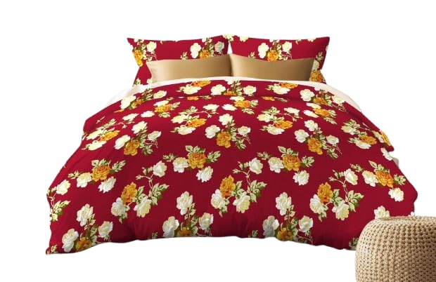 Image of NewDouble Bedsheet with Two Pillow Cover King Size Jaipuri Print
