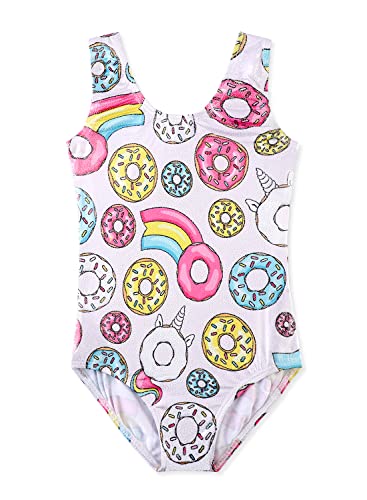 HOZIY Girls Gymnastics Leotards Size 8-10 8-9 9-10 Year Old White Colorful Multicolored Donut Blue Pink Sparkly Kids Leo Little Girl Clothes Clothing
