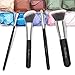 EmaxDesign 8 Pieces Makeup Brush Set Face Eye Shadow Eyeliner Foundation Blush Lip Makeup Brushes Powder Liquid Cream Cosmetics Blending Brush Tools (Silver Black)