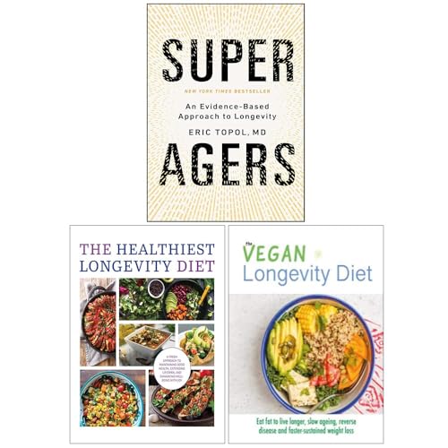 Super Agers, The Healthiest Longevity Diet & The Vegan Longevity Diet 3 Books Collection Set