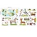 DECOWALL DW-1403 Field of Animals Kids Wall Stickers Wall Decals Peel and Stick Removable Wall Stickers for Kids Nursery Bedroom Living Room décor