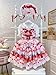 Cuteighteen Lolita Dress Teens Cute Strawberry Sleeveless Japanese Kawaii Fashion Princess Party Anime Cosplay Junior Dresses (US, Alpha, Small, Regular, Regular, Pink)
