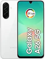 Samsung Celular Galaxy A26 5G 256GB, 8GB RAM, Câmera de 50MP, IP67, Tela Super AMOLED 6.7", NFC (Branco)