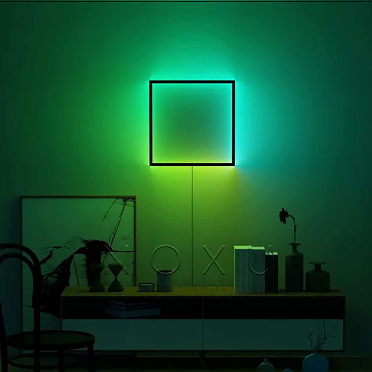 Kinkiet LED RGB Kolorowy pierścień Kinkiety ścienne 20 W Wewnętrzna kinkiet LED z pilotem do sypialni Nocny salon Korytarz Schody Weranda