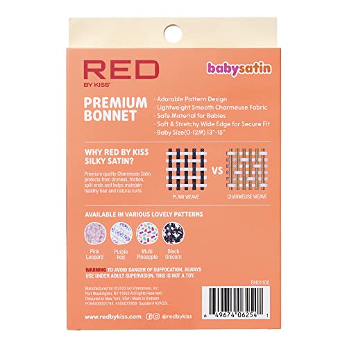 Red By Kiss Baby Satin Bonnet Sleep Caps Hair Wraps Hair Bonnet (Pink Leopard) #TOP3