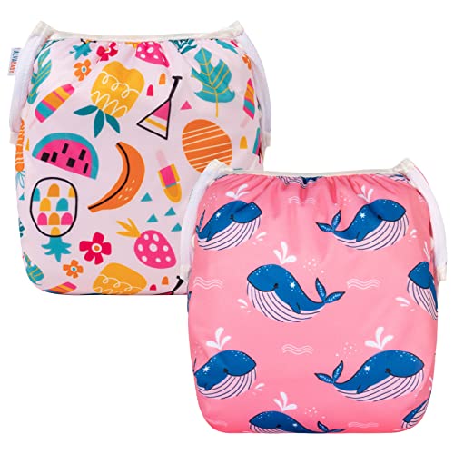 Image of ALVABABY Swim Diapers Baby & Toddler Snap Large Size Reusable Adjustable Baby Boy ZYK103-D118