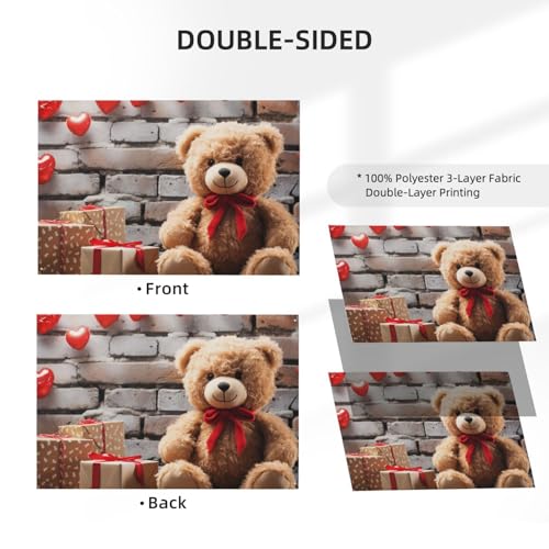 Drapeau mignon ours 1,2x1,8m double face idéal pour habiller un grand mur vide - 4
