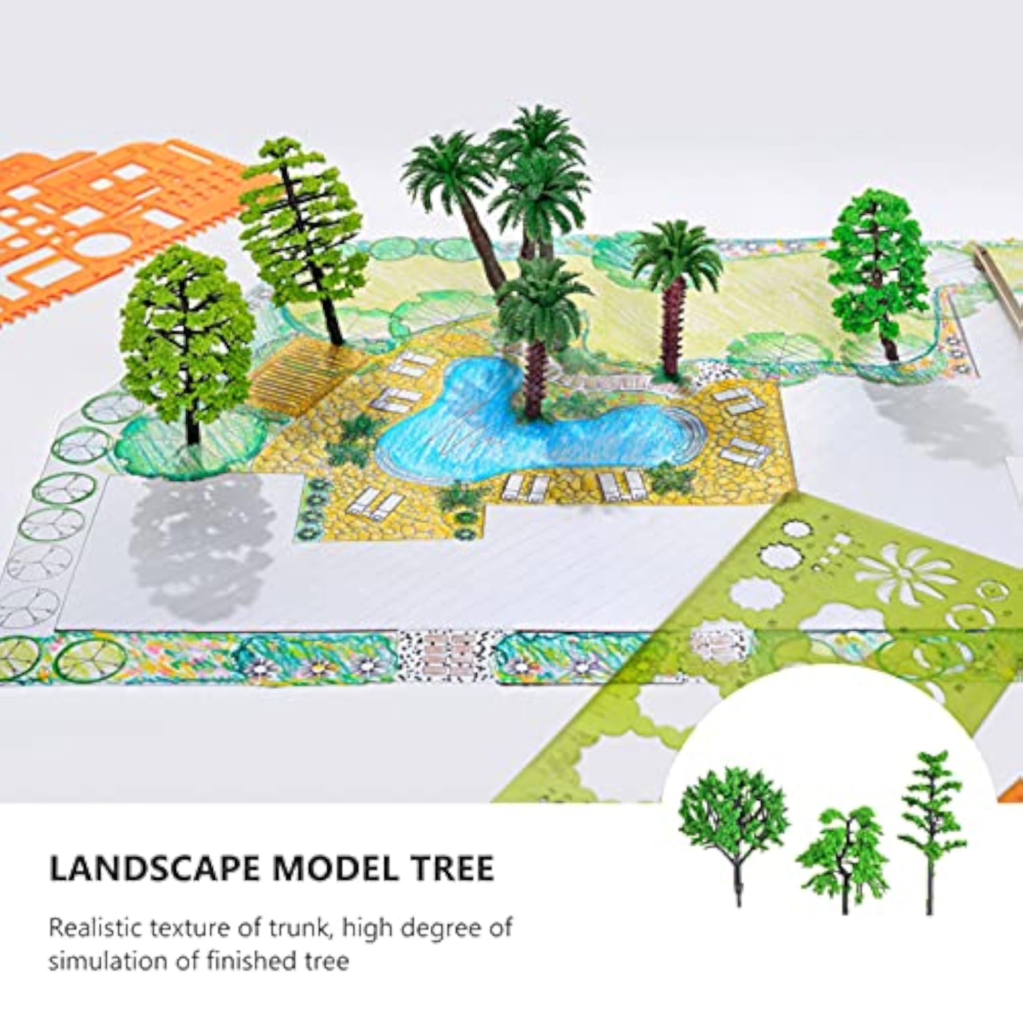 25Pcs Miniature Diorama Trees for Railroad Landscape Scenery