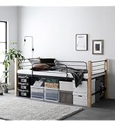 Amazon｜RASIK ロフトベッド ロータイプ シングル フレームのみ