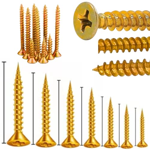 Kit Parafusos Marcenaria 3,5mm Todas Medidas 100 Cada