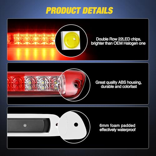 Image of Nilight Third Brake Light for Chevrolet Colorado GMC Canyon 2004-2012