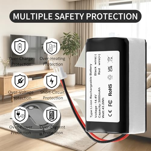 Image of RVBAT85002 RVBAT85004 Battery Replacement for Shark RV9113A1US RV910S RV9106WXUS RV911AE RV9116ZXUS RV9122S1US RV9123S1US RV912S RV9126WXUS RV915S UR1105ARUS RV2520A0US RV9133S AV2501AOUS RVBAT85003
