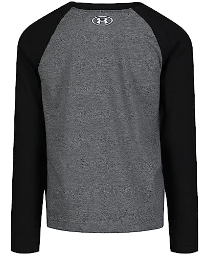 Image of Under Armour Boys' Long Sleeve Logo Graphic T-Shirt, Lightweight & Breathable, Relaxed Fit