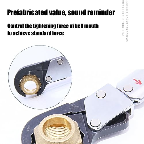 Kit de llave dinamométrica de trinquete ajustable para HVAC, refrigeración y aire acondicionado, diseño de extremo abierto para tubos de cobre