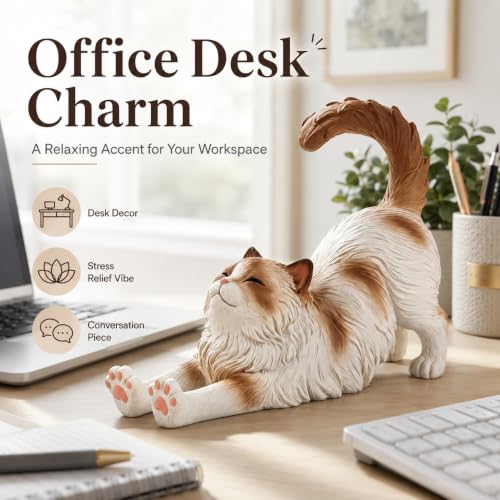 benesowud Cat Phone -Shaped Phone Standi 5.90Inch Phone Mount for Office、Home Decor, for Cat Lovers & Ladies - image 5