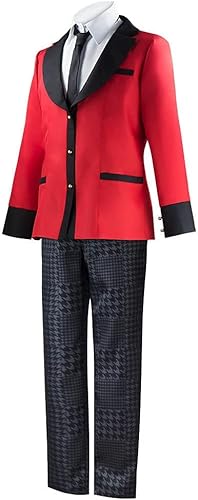 Miniatura 3 de Disfraz de cosplay para hombre, uniforme escolar japonés, abrigo rojo, pantalones, conjunto de Halloween, carnaval, fiesta