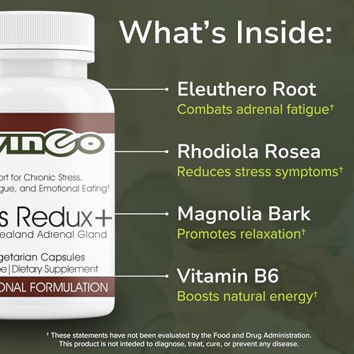 Vinco Stress Redux+ Adrenal Supplement