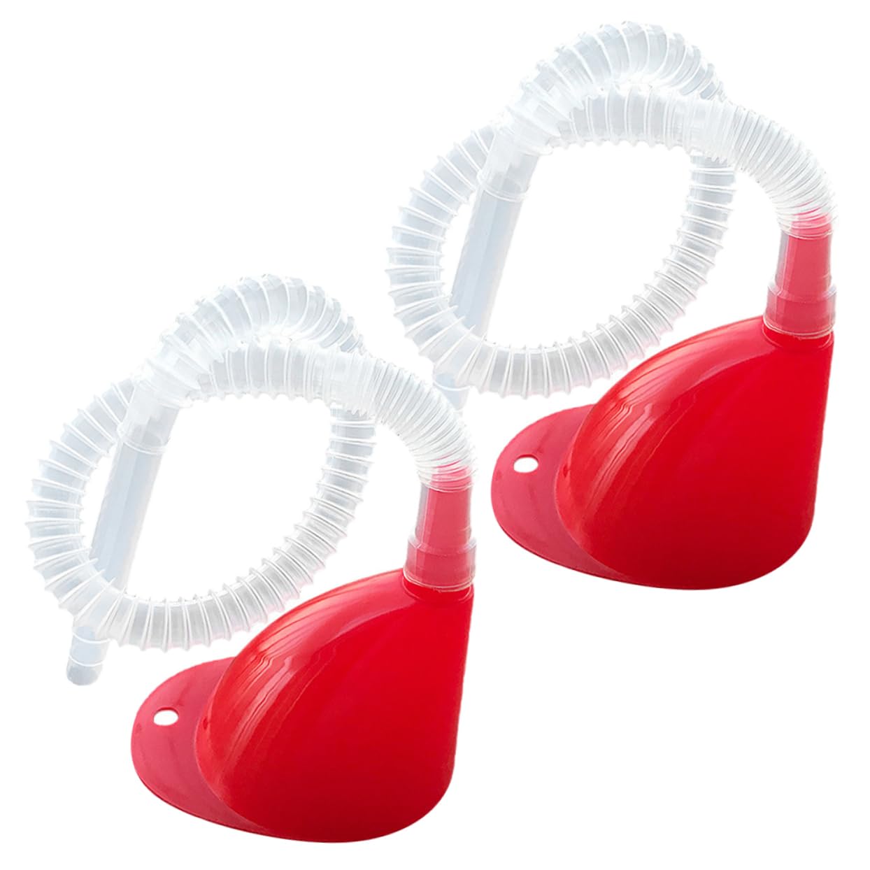 MAGICLULU 8 Juegos Embudo de relleno suministro de coche embudo de cuello largo automotor canalón del tanque de gasolina para el coche de aceite de e el plastico rojo