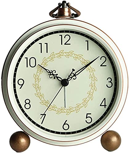 Reloj de Escritorio, Reloj de Chimenea, Reloj Despertador silencioso Creativo de Moda Retro, Reloj de Noche para Dormitorio de Estudiantes, Reloj de Mesa p