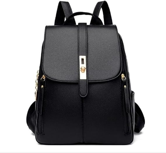 Mochila Feminina de Couro Sintético Social Elegante Reforçada para Trabalho Faculdade e Passeios