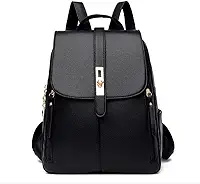 Mochila Feminina de Couro Sintético Social Elegante Reforçada para Trabalho Faculdade e Passeios