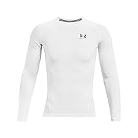 Under Armour Ua Hg Armour Comp Ls Maglietta a maniche lunghe, Bianco