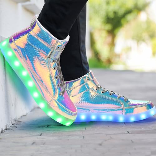 Kunwfnix 04-KSXZ-0447-US-PL-36 Light Up Shoes Men Women Led Shoes High Top Adult Light Up Sneakers Glow In The Dark Shoes thumb #5
