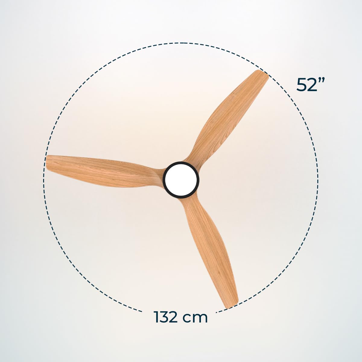 Cecotec Deckenventilator EnergySilence Aero 5230 WhiteWood. 40W DC-Motor, 3 Hocheffiziente Flügel, 6 Einstellbare Geschwindigkeitsstufen, Durchmesser von 52", Sommer-/Winterfunktion