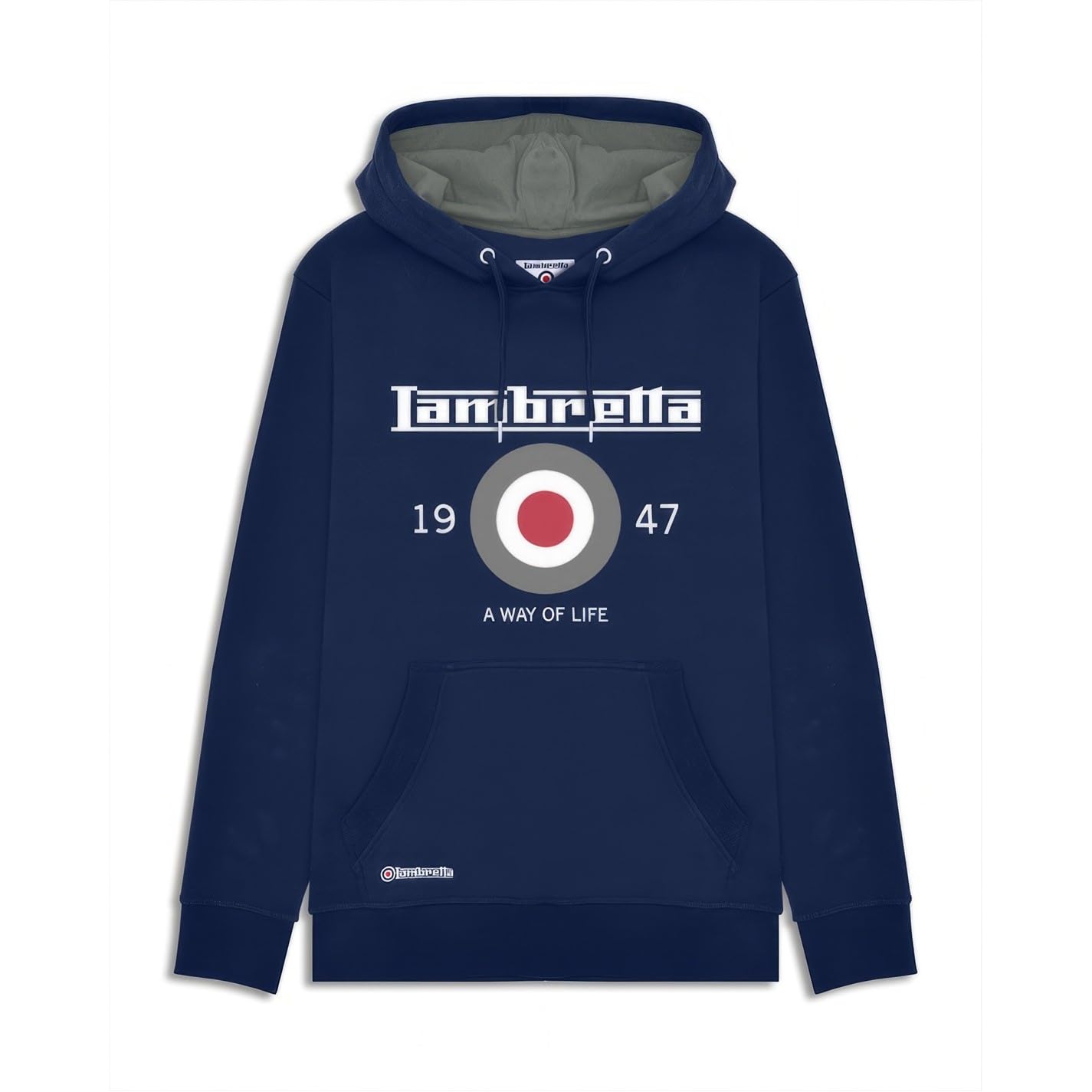 Lambretta Men's Target Hoodie Blue Large