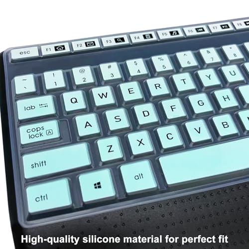 Funda de teclado de silicona verde para Logitech MK345, ideal para estudiar o teletrabajar 3