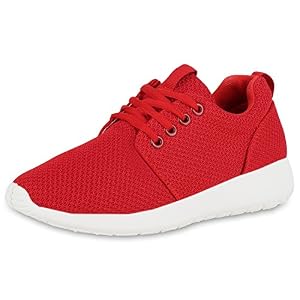 best-boots best-boots Unisex Damen Laufschuhe Fitness Sneaker Sport Turnschuhe Damen Sportschuhe Rot Nuovo 36