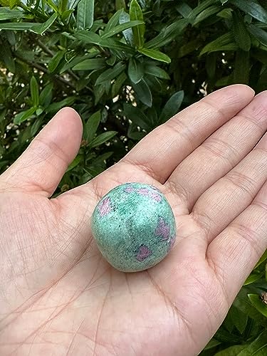 Image of GAF TREASURES 1 /2 LB Ruby Fuchsite Tumbled Stones, Polished Natural Ruby Fuchsite Gemstone, Ruby Fuchsite Healing Crystals (Ruby Fuchsite)