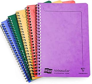 Clairefontaine Europa Notemaker Notebook - A5-90gsm - 120 Ruled Pages - Assorted Colours - Pack of 10