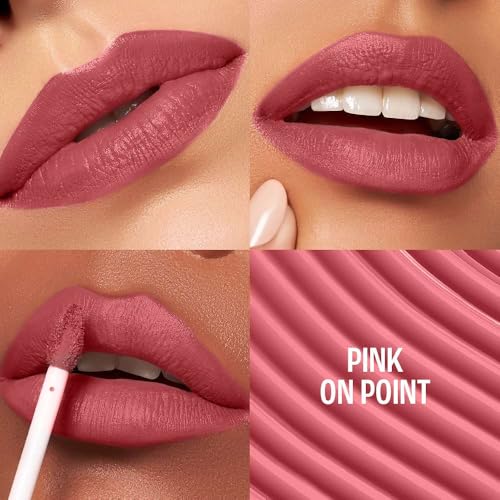 Image of Lakme 9to5 Hya Matte, Pink On Point Liquid Lipstick, for Soft and Supple Lips, with Hyaluronic Acid & Vitamin E, Matte Finish, Smudge-Proof, Long-Lasting, for Women, 5.3 ml, (Pack of 2)