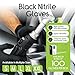 Inspire Black Nitrile Disposable Gloves | 4.5 Nitrile Disposable Safety Medical Cooking Cleaning Gloves (Black - Box Of 100, Medium)