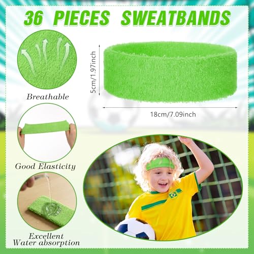 Image of Libima Kids Sweatbands Bulk Boys Headband for Sports Kids Cotton Terry Youth Sweatbands Elastic Sports Headbands Wicking Athletic Bands for Team Activity