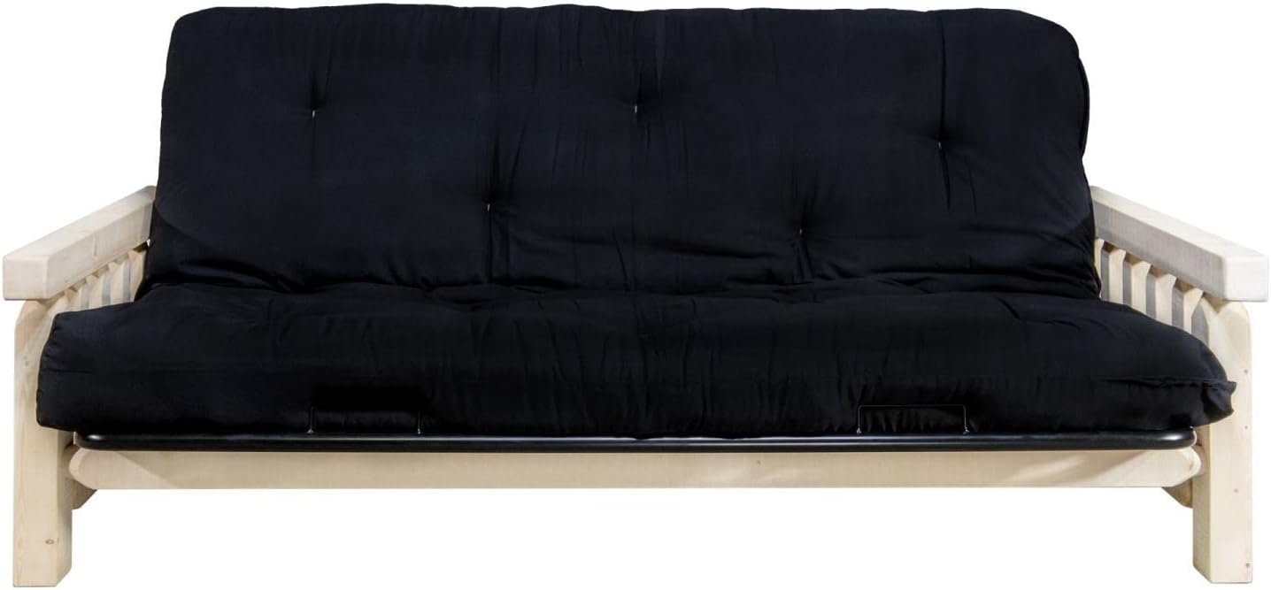 Montana Woodworks Homestead Collection Futon Frame with Mattress, Ready to finish