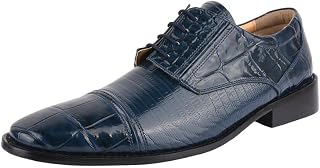 Mens Animal Print Genuine Leather Lace Up Oxford Dress Shoes