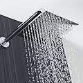 Generic 12 Inch Shower Head - 304 Stainless Steel, Rainfall Full Body Coverage, High Pressure, Easy Installation, Anti-Clog Nozzles, Ultra-Thin Design for Luxury Shower Experience, Chrome