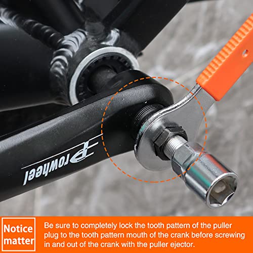 Bike Tools Set of 7, Has 3 in 1 Multi Bike Cassette Removal Tool with Chain Whip and Auxiliary Wrench & MTB Bracket Removal, Crank Puller Tool + 16mm Spanner, Portable Emergency Accessories Kit - Thumbnail 5