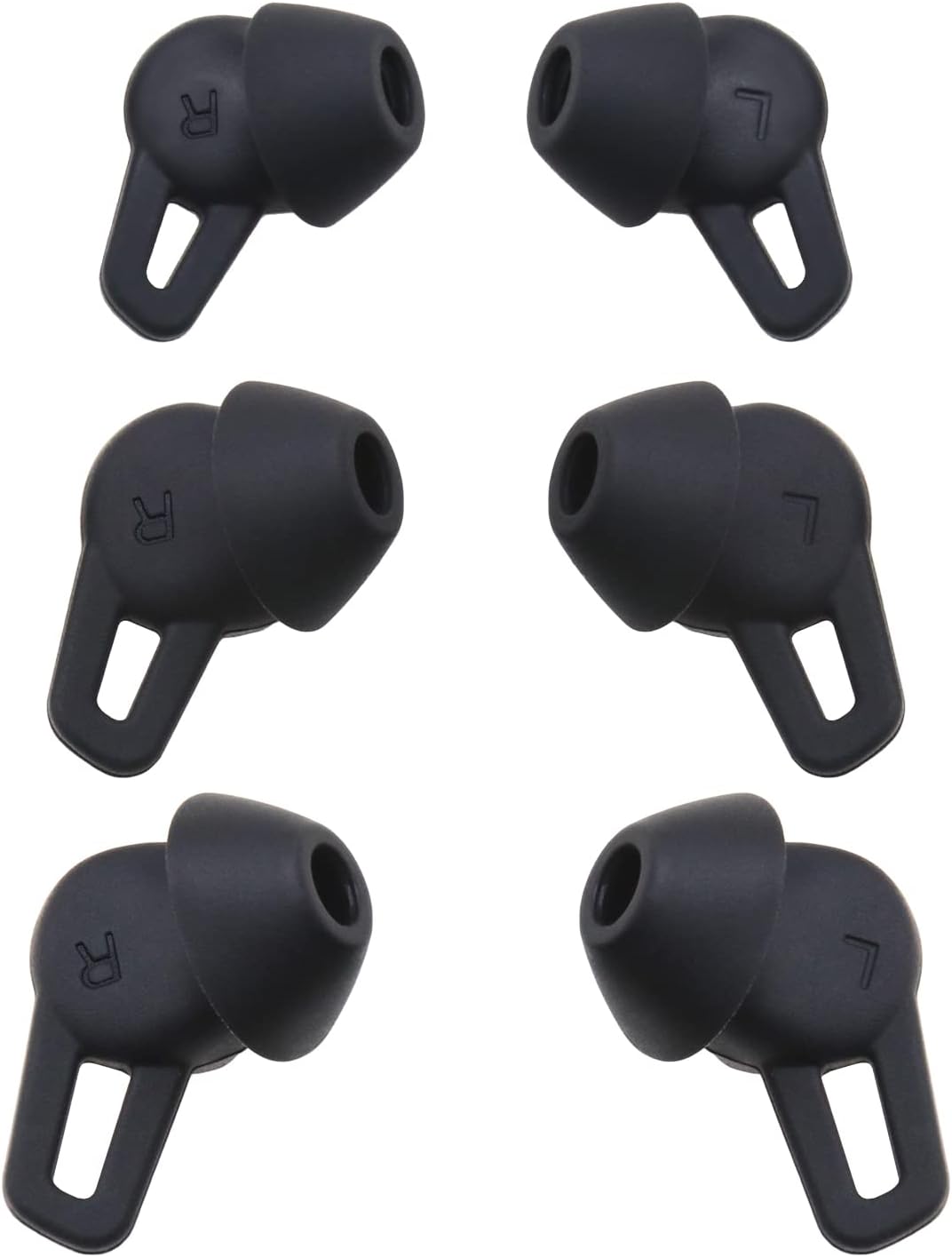 Create idea 3 Pairs Earbuds Cover Soft Silicone Eartips Replacement in-Ear Tips Compatible with Huawei FreeLace Pro Earphones S M L 3 Sizes Black