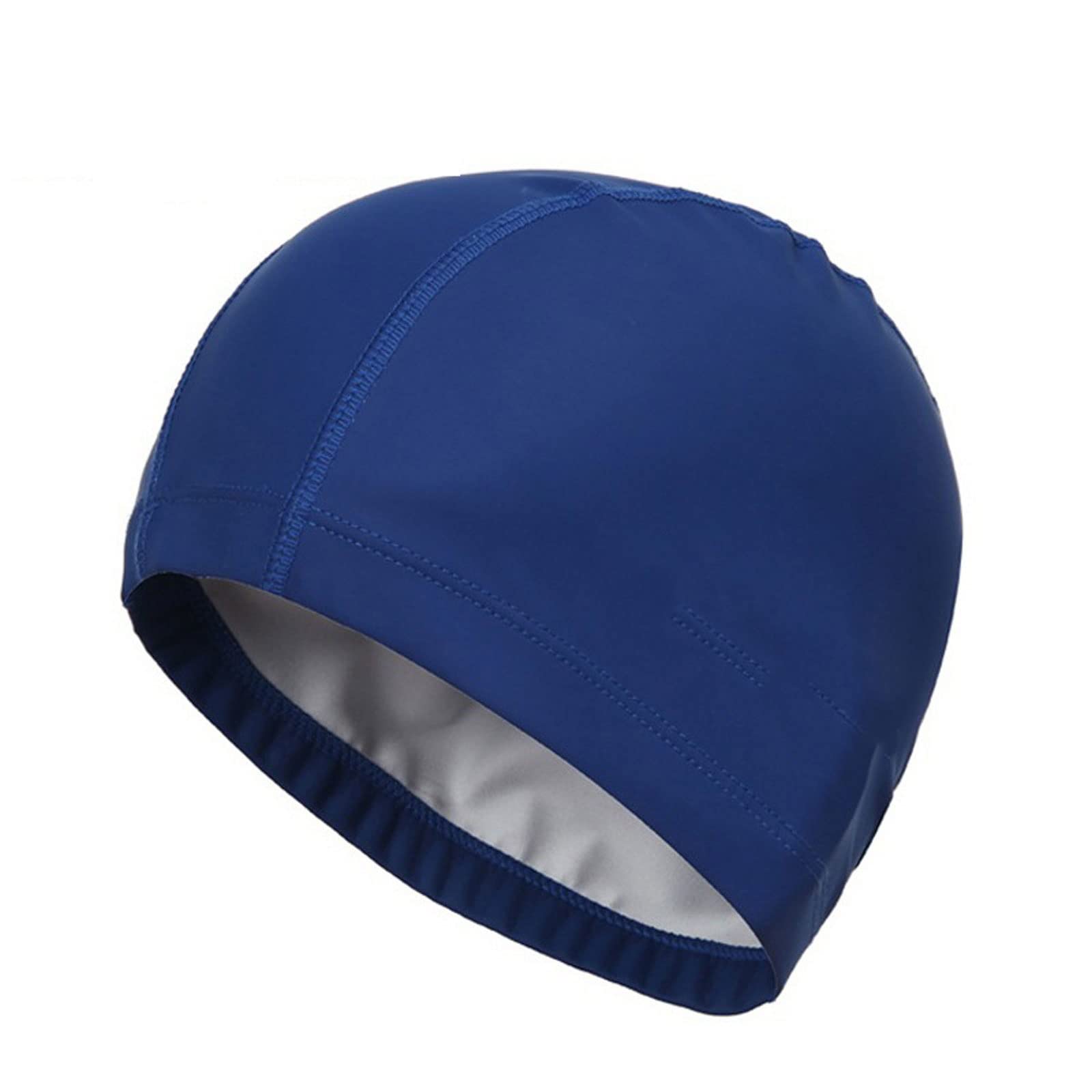 Bonnet de bain élastique imperméable en tissu PU pour protéger les oreilles des cheveux longs - Bonnet de piscine - Taille unique pour homme et femme (3)