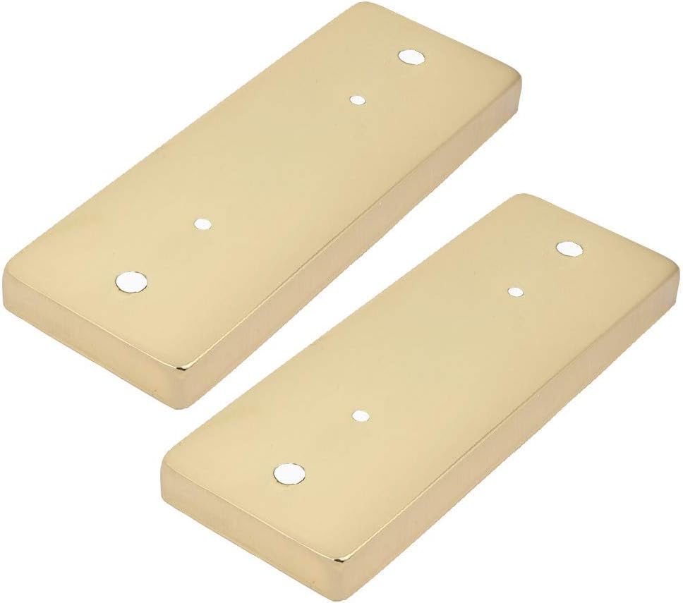 New Lon0167 2pcs Lamp Featured Ceiling Plate Disc reliable efficacy Chassis Rectangle Base Light Accessories Gold Tone(id:8db b3 d4 037)