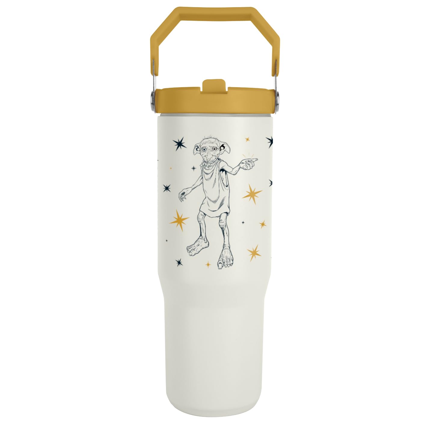Pyramid International Harry Potter (Dobby) 30oz/850ml Pitcher with Straw and Lid, Double-Walled Stainless Steel Body, Keeps Your Drink Cool, Screw Lid with PE Straw, BPA-Free, One Size