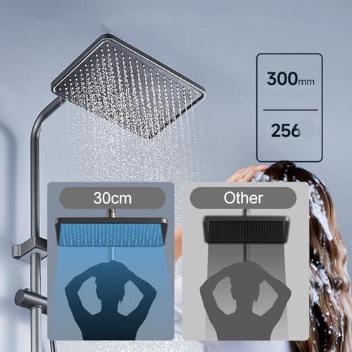 Pomme de douche à ma grande surface avec ensemble complet de robinet gris - 4