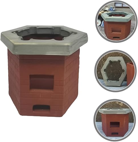 Miniatura 9 de Yardwe Adorno de estufa de cocina en miniatura, decoración de banco de cocina de cerámica para casa de muñecas, diseño delicado para casa de