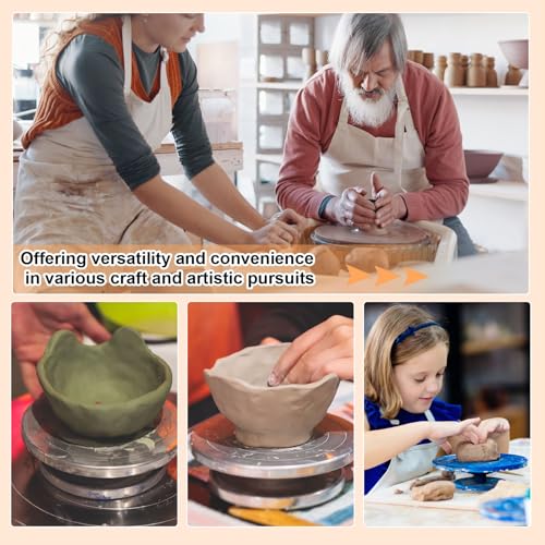 PATIKIL Turntable Sculpting Wheel, 12 Inch Dia Pottery Clay Rotation Turn Table Double Sided for Cake Decorating Paint Spraying Painting Crafting Projects by PATIKIL - Image 7