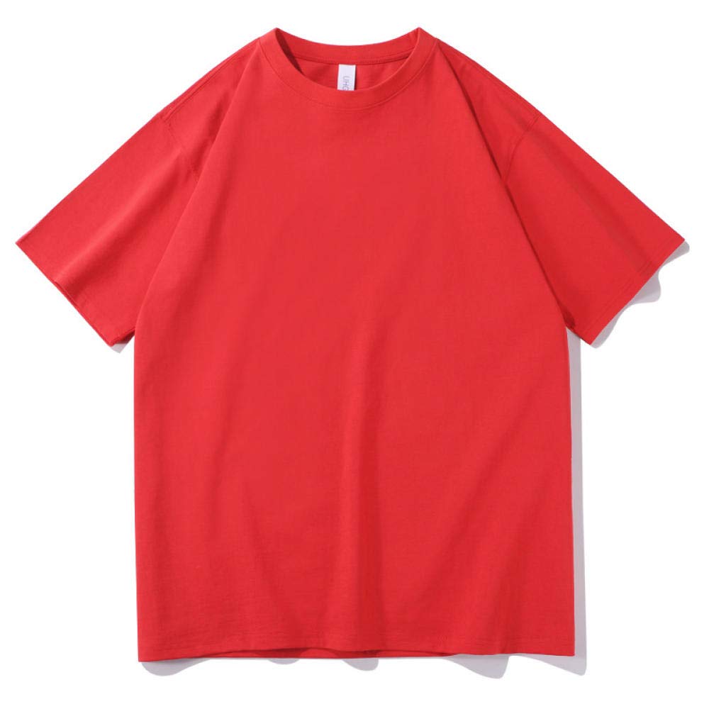 T-shirt męski 230 g, ciężki, bawełniany, luźny, na lato, okrągły dekolt, masywny kolor, 6 sztuk, 29, XXL